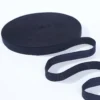 Black Fold Over Jacquard Elastic Webbing Shiny Nylon Waistband