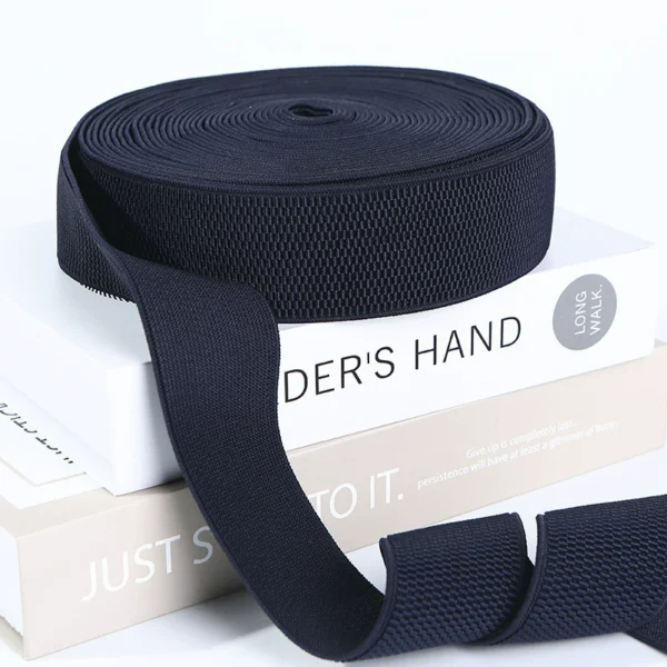 Casual Jeans Jacquard Elastic Waistband Corn Texture Woven Stretchy Webbing
