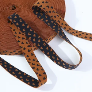 Custom Parallel Border Letters Jacquard Elastic Band Two Color Combo Classic Waistband