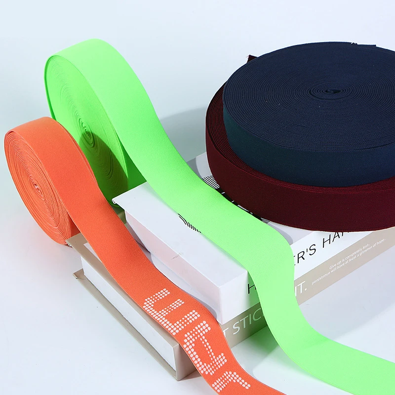 Custom Thermal Transfer Printing Logo Nylon Jacquard Elastic Band Underwear Waistband