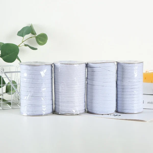 1/4 Inch Durable Nylon Flat Elastic Rope for Sewing - DIY Crafts and Pants Waist
