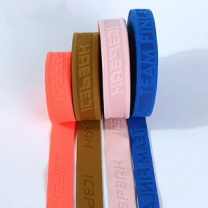 Embossed Letters Border Jacquard Logo Waistband Plush Elastic Webbing 3D Embossed Letters Border Jacquard Logo Waistband Plush Elastic Webbing for Underwear