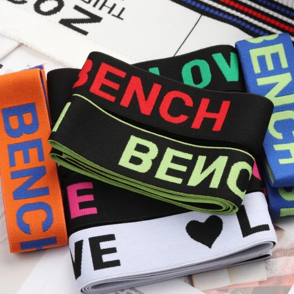 Polyester Mixed Nylon Woven Jacquard Elastic Band Custom Briefs Waistband
