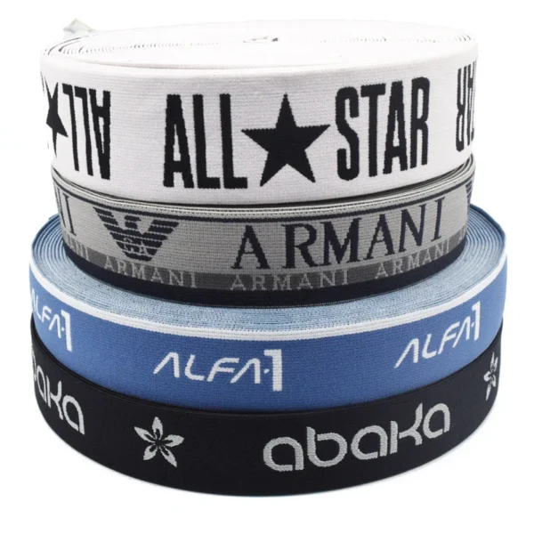 Polyester Mixed Nylon Woven Jacquard Elastic Band Custom Briefs Waistband for pants