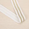 Custom Silver Glitter Jacquard Elastic Garment Plush Elastic Webbing Band
