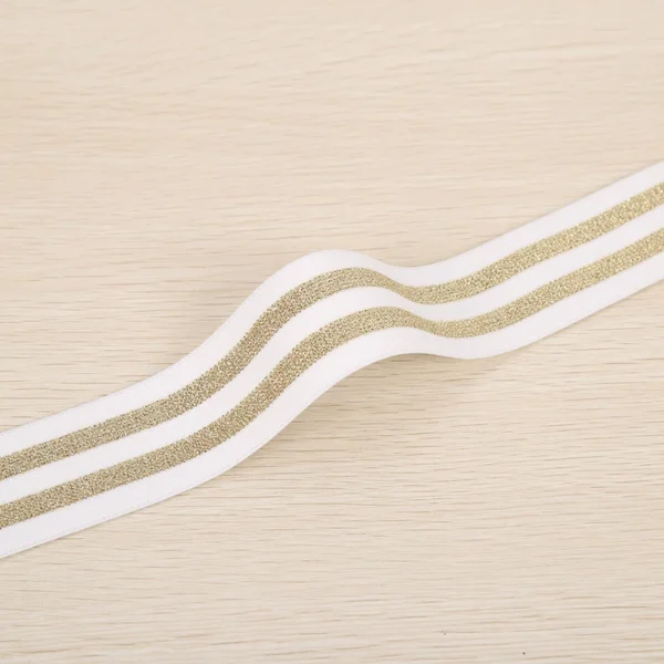 Custom Silver Glitter Jacquard Elastic Garment Plush Elastic Webbing Band