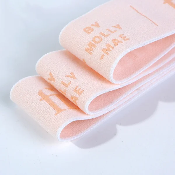 Smooth Polyamide Pink Pre-dyed Jacquard Elastic Band 40mm Waistband Bust for skirt waistband