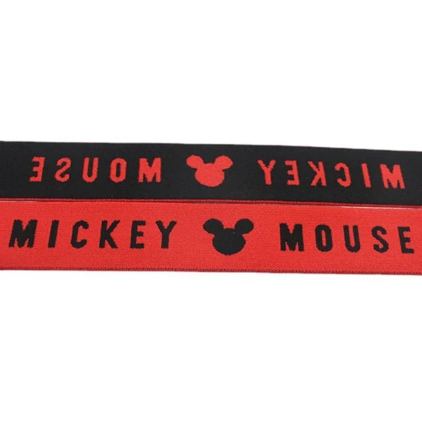 Ultra Soft 1 inch Nylon Underwear Waistband Jacquard Logo Elastic Webbing for sewing
