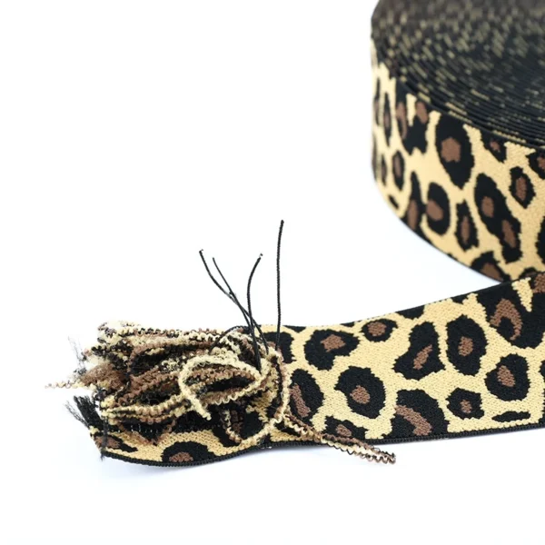Leopard Jacquard Elastic Band