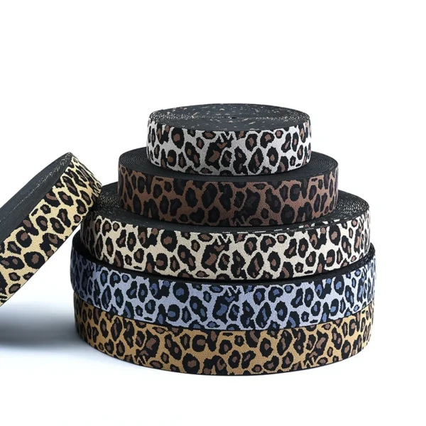Leopard Jacquard Elastic Band