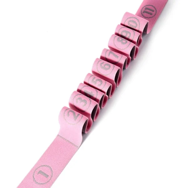 Yoga resistance band pink knitted elastic band