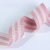Roll of GRS and OEKO-TEX certified recycled polyester jacquard webbing manufactured for eco brands