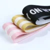 Sustainable recycled polyester elastic jacquard waistband tape for yoga pants and activewear
